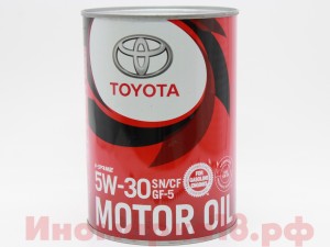 Масло моторное синтетическое TOYOTA SN/CF 5W30 1L метал. банка 08880-10706 TOYOTA