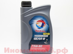 Масло трансмиссионное TOTAL Transmission Gear 8 75W80 1L (для коробок Renault, T 201278 TOTAL