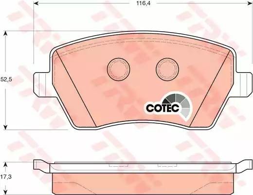 Nissan Note колодки тормозные передние GDB3332 TRW
