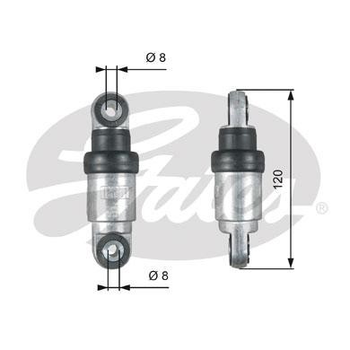 SS Kyron/Actyon 04-09/Rexton 2.0-2.7TD амортизатор натяжителя ролика ремня агрег T39215 GATES