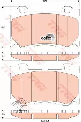 Infiniti FX35/FX50/G37 08- колодки тормозные передние GDB3505 TRW