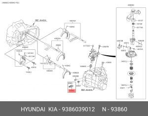 Hyundai, Kia Включатель заднего хода 9386039012 HYUNDAI KIA
