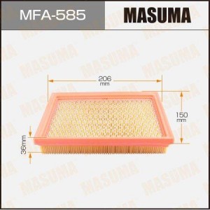 Mazda Demio ,Kia Pride фильтр воздушный MFA-585 MASUMA