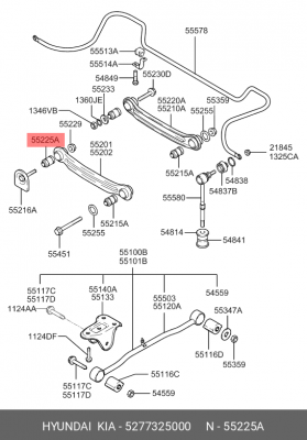 Hyundai Accent/Verna 99- Сайлентблок задней поперечной тяги 52773-25000 CAR-DEX 5277325000 HYUNDAI KIA