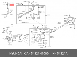Hyundai Terracan 2001- шайба  амортизатора 54321H1000 HYUNDAI KIA