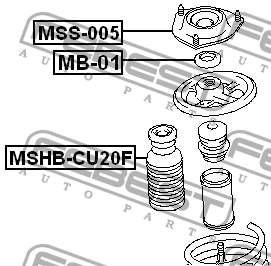 Mitsubishi Lancer 9,10, Outlander, XL, ASX подшипник опорный передних стоек MB-01 FEBEST