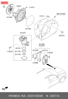 Kia Sorento болт маховика 2323125200 HYUNDAI KIA