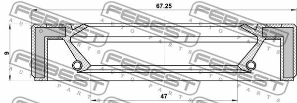 Mazda CX-7 сальник выходного вала АКПП 95GAY-49670909C FEBEST