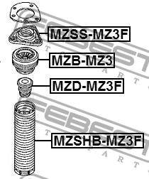 Ford Focus 2 Отбойник переднего амортизатора MZD-MZ3F FEBEST