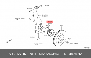 Infiniti S51 ступица передняя 40202-4GE0A NISSAN INFINITI