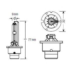 D4S 12V 35W Лампа газоразрядная (карт.уп.) 66440 OSRAM