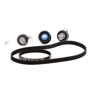 VW Golf V,VI,Plus,Polo 1,4 16 V 05/06- комплект ремня ГРМ (2 ремня + 3 ролика) K035565XS GATES