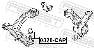 Honda Logo опора шаровая 0320-CAP FEBEST