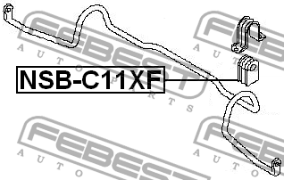 Nissan Tiida втулка переднего стабилизатора NSB-C11XF FEBEST