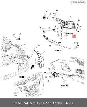 КРОНШТЕЙН КРЕПЛЕНИЯ ФАРЫ 95137798 GENERAL MOTORS