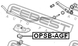 OPEL Agila A 1,0-1,3/CDTI 09/00-12/07 втулка стабилизатора передней подвески OPSB-AGF FEBEST