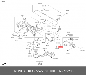 Шайба болта развального заднего 552232B100 HYUNDAI KIA