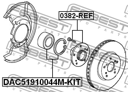 Honda crv V подшипник пер. ступицы DAC51910044M-KIT FEBEST