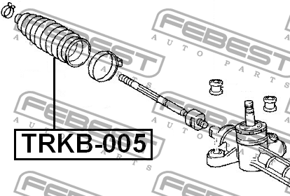 TOYOTA Corolla 02-07 пыльник рулевой рейки TRKB-005 FEBEST