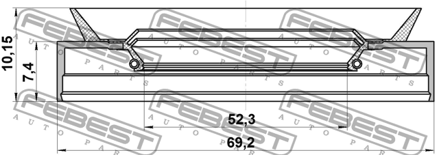 Suzuki Jimny Сальник ступичный наружный 95TBS-54690710X FEBEST
