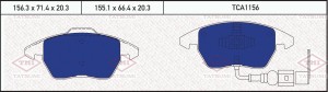 VAG Audi A3, Polo Sedan 16- VIN, Golf V,VI Passat, Skoda Octavia, Jetta тормозны TCA1156 TATSUMI