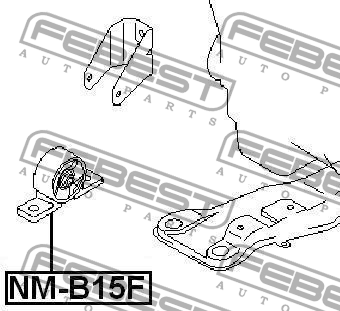 Nissan Almera N16, Classic опора ДВС передняя NM-B15F FEBEST