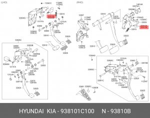 HYUNDAI Getz/Porter/Spectra датчик стоп сигнала 938101C100 HYUNDAI KIA