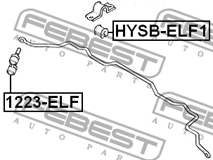 Hyundai Elantra 00-06 Втулка передн стабилизатора HYSB-ELF1 FEBEST