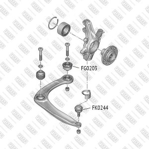 Peugeot Partner 08-, 307, 308, 408, Citroen C4, Berlingo 08- шаровая опора FK0244 FIXAR
