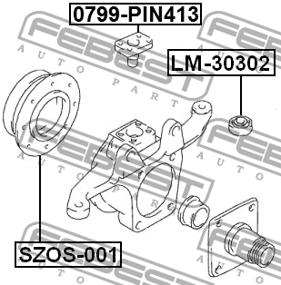 Suzuki Jimny подшипник шкворня LM-30302 FEBEST