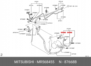 Mitsubishi Lancer 10 кольцо N2 компрессора MR568455 MITSUBISHI