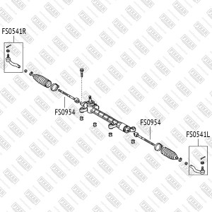 Toyota Corolla с 00г наконечник рулевой левый   Yaris 06- 14" FS0541L FIXAR