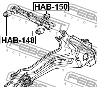 HONDA CIVIC/CIVIC FERIO EK /EJ9 1995-2001 Сайлентблок заднего рычага HAB-148 FEBEST