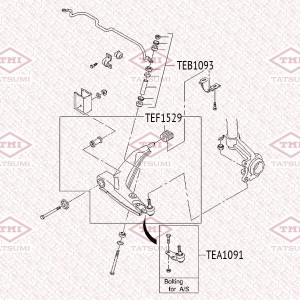 Daewoo Nexia/Espero/Lanos Шаровая опора (с крепежом) TEA1091 TATSUMI