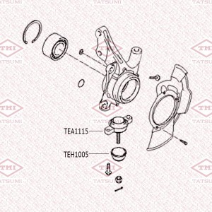 Hyundai Tucson/Sportage 04-09 шаровая опора нижн TEA1115 TATSUMI