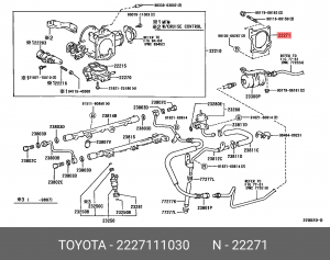 Toyota 4EFE прокдадка дроссельной заслонки 22271-11030 TOYOTA