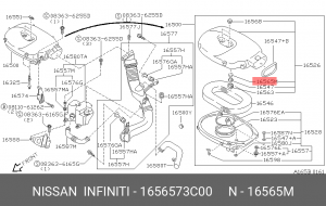 Nissan Almera N15 фильтр вентиляции картерных газов 1656573C00 NISSAN INFINITI