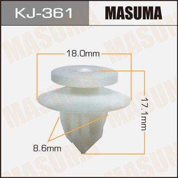 Toyota Corolla 120 клипса обшивки капота KJ361 MASUMA