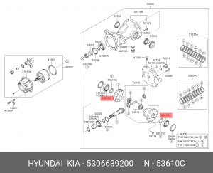 Hyundai Tucson Подшипник заднего дифф. 5306639200 HYUNDAI KIA