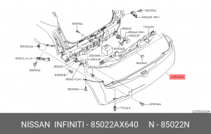 Nissan Micra K12 задний бампер 85022-AX640 NISSAN INFINITI