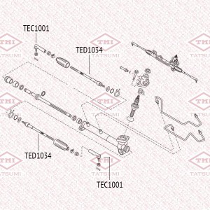 Nissan X-Trail T30, Pathfinder R50 97-, Terrano II наконечник рулевой TEC1001 TATSUMI