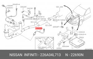 Nissan Maxima CA33 Датчик кислорода нижний 226A0-4L713 NISSAN INFINITI