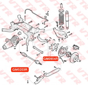 Chevrolet Captiva C100/Antara06-11 сайлентблок верхний задней цапфы GM0904R VTR
