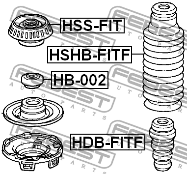 Honda Fit отбойник переднего амортизатора HDB-FITF FEBEST