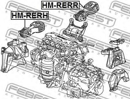 Honda CR-V III подушка двигателя задняя HM-RERR FEBEST