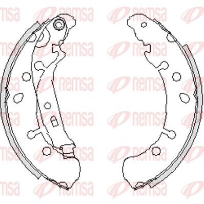 Toyota Yaris колодки задние барабанные 4238.00 REMSA