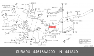Subaru Прокладка глушителя 44616AA200 SUBARU