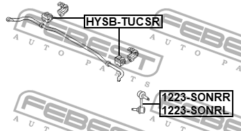 Kia Sportage 10-/Ix35/Ceed 12-/Sonata LF 16-/Optima JF 18- втулка заднего стабил HYSB-TUCSR FEBEST