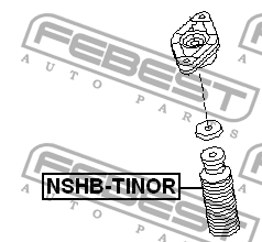 NISSAN PRIMERA P12 пыльник отбойник заднего аммортизатора NSHBTINOR FEBEST