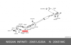Nissan XTrail T32 подвес-крепление приемной трубы 20651-JG30A NISSAN INFINITI
